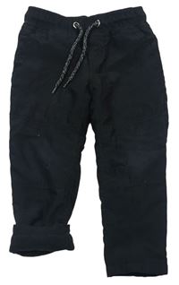 Čierne šušťákové podšité nohavice C&A