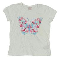Biele tričko s motýlkom Primark