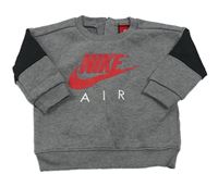 Šedo-černá mikina s logem Nike
