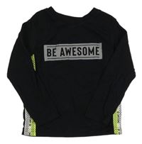 Černé triko s proužkem a nápisem George