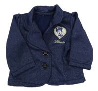 Tmavomodré třpytivé teplákové sako s Minnie George