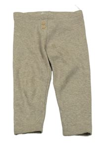 Béžové teplákové legíny s gombíky