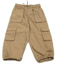 Hnědé plátěné cargo kalhoty H&M