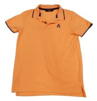 Neonově oranžové polo tričko s výšivkou George