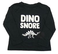 Čierne tričko s dinosaurom Lily&Dan