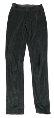 Tmavosivé zamatové tepláky