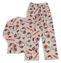 Růžovo-červené pyžamo s Hello Kitty Sanrio