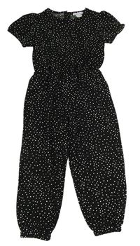 Černý puntíkatý kalhotový overal Primark