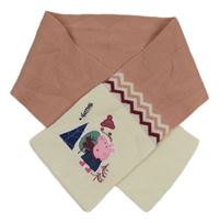 Ružovo-biela šál s Pepinou