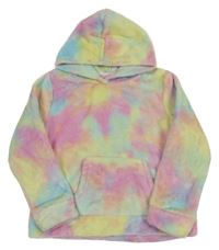 Barevná duhová chlupatá mikina s kapucí H&M