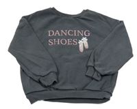 Tmavosivá oversize mikina s nápisom George