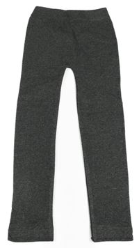 Tmavošedé melírované thermo legíny