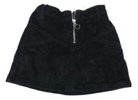 Čierna menšestrová sukňa so zipsom Matalan