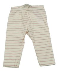 Smetanovo-ružové pruhované legíny Name it