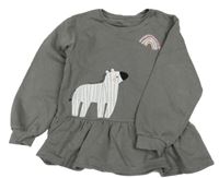 Tmavosivá mikina so zebrou George