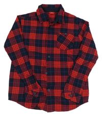 Červeno-tmavomodrá kostkovaná košile S. Oliver