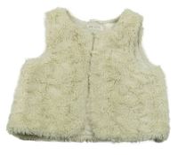 Smotanová kožušinová podšitá vesta H&M