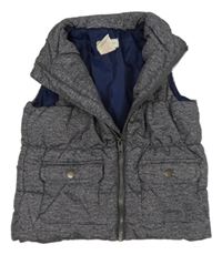 Tmavosivá melírovaná šušťáková zateplená vesta Rorie Whelan