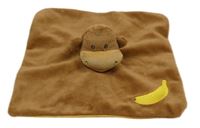 Hnědý plyšový usínáček s opicou