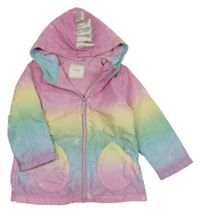 Barevná duhová šusťáková jarní bunda s kapucí Next