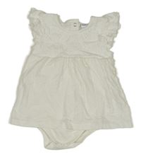 Biele šaty s madeirou a všitým body Topomini