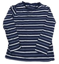 Tmavomodro-biele pruhované tričko George