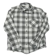 Sivo-biela kockovaná košeľa H&M