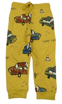 Tmavožluté tepláky s auty George