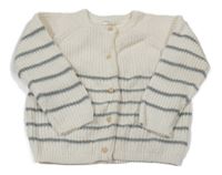 Smetanovo-khaki pruhovaný prepínaci sveter H&M