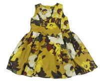 Olivové šaty s kvetmi M&S
