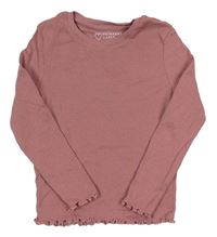 Ružové rebrované tričko Primark