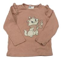 Staroružové rebrované tričko s Marií H&M