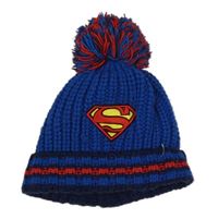 Modrá pletená podšitá čepice se Supermanem Next 