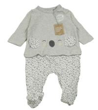 Nové - Bílo-šedý overal - koala Mothercare