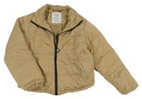 Béžová šušťáková prešívaná zimná bunda Frizzle