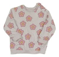 Svetloružová mikina s kvietkami George