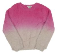 Ružovo-svetloružový chlpatý sveter Primark