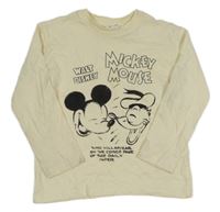 Smetanové triko s Mickeym a Donaldem Zara
