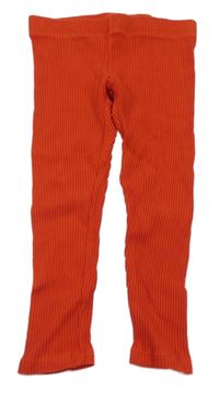 Červené žebrované legíny H&M