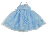 Nové - Modré slavnostní tylové šaty Patch Princess