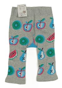 Nové - Šedé punčochové legíny s ovocem Blade+Rose 