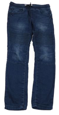 Tmavomodré teplákové rifle C&A