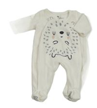 Biely zamatový overal s leopardom Du Pareil