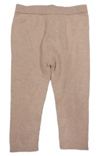 Broskvové rebrované pletené nohavice F&F