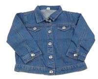 Modrá rifľová bunda