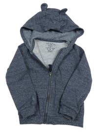 Tmavomodrá proínací mikina s kapucňou F&F