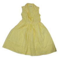 Žluto-bílé kostkované košilové šaty Name it