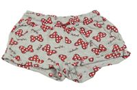 Sivé teplákové kraťasy s mašličkami - Minnie Disney