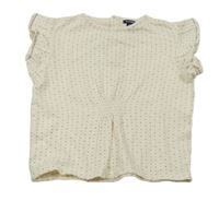 Smotanové vzorované crop tričko Kiabi