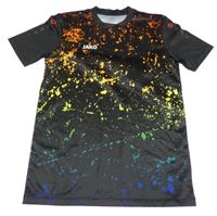 Černo-barevné vzorované tričko Jako